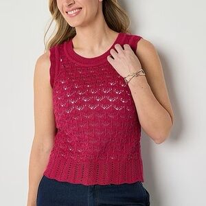 LIZ CLAIBORNE crochet tank Size M